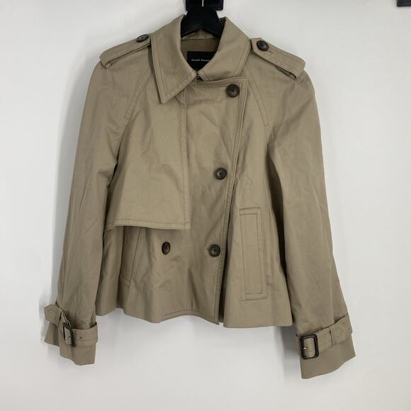 Club Monaco Cropped Trench Manteaux Jacket Women’s Medium $298 Casual Grunge - Picture 1 of 12